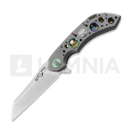 Couteau pliant Olamic Cutlery Wayfarer 247 Wharning, Clown Skull, Satin