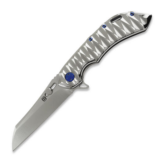 Olamic Cutlery Wayfarer 247 Wharning, High Polish Titanium, Satin