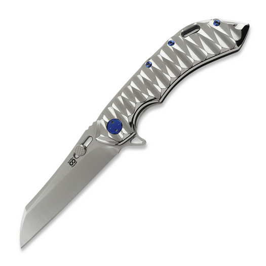 Olamic Cutlery Wayfarer 247 Wharning, High Polish Titanium, Satin