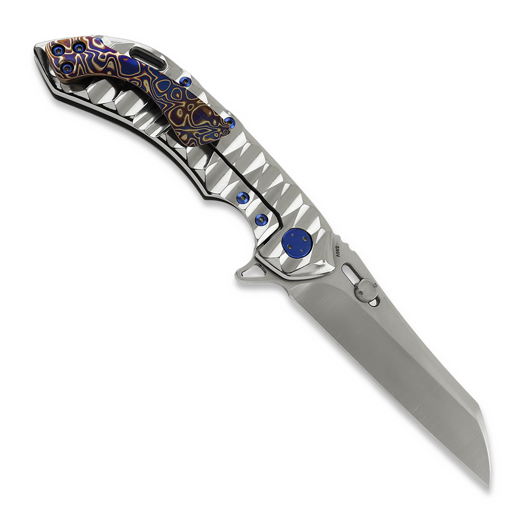 Olamic Cutlery Wayfarer 247 Wharning, High Polish Titanium, Satin