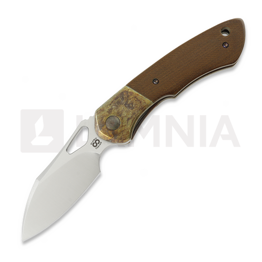 Briceag Olamic Cutlery WhipperSnapper BL, Antique Titanium & Vintage Micarta
