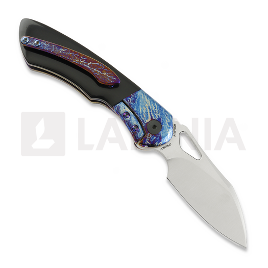 Olamic Cutlery WhipperSnapper BL sulankstomas peilis, Entropic Titanium & Black Micarta