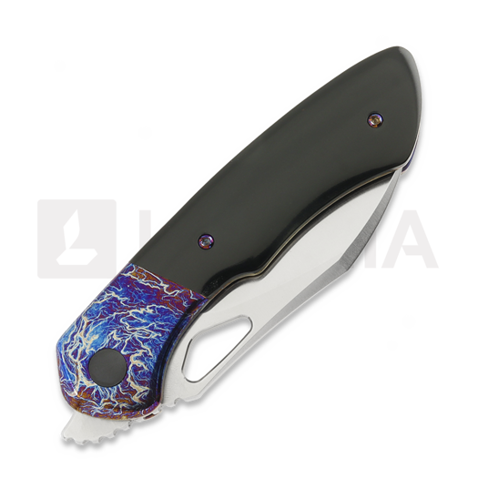 Coltello pieghevole Olamic Cutlery WhipperSnapper BL, Entropic Titanium & Black Micarta