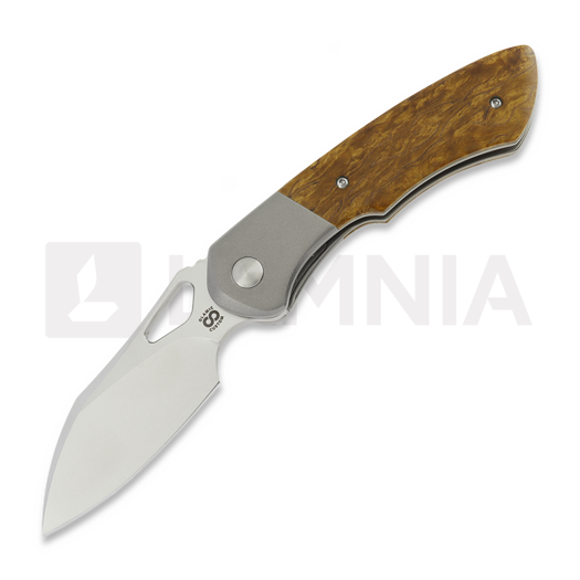 Olamic Cutlery WhipperSnapper BL kääntöveitsi, Karelian Birch