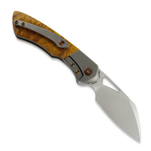 Olamic Cutlery WhipperSnapper BL Sheepsfoot, Light Blast Ti, Satin