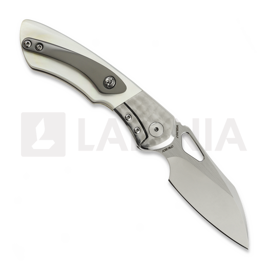 Olamic Cutlery WhipperSnapper BL Wharnfoot 折り畳みナイフ, Mother Of Pearl