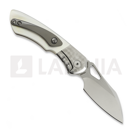 Olamic Cutlery WhipperSnapper BL Wharnfoot 折り畳みナイフ, Mother Of Pearl