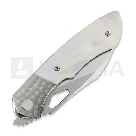 Olamic Cutlery WhipperSnapper BL Wharnfoot 折り畳みナイフ, Mother Of Pearl