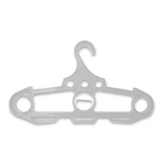 Ontario Jericho Bear Back Hanger, balts 0400WHT