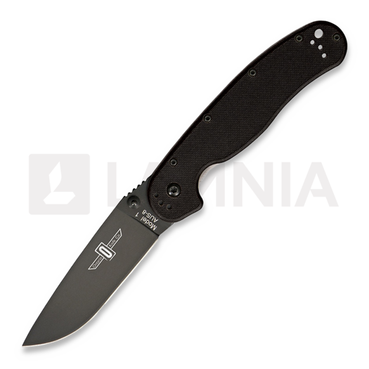 Ontario RAT-1 k&auml;&auml;nt&ouml;veitsi, musta/musta 8846