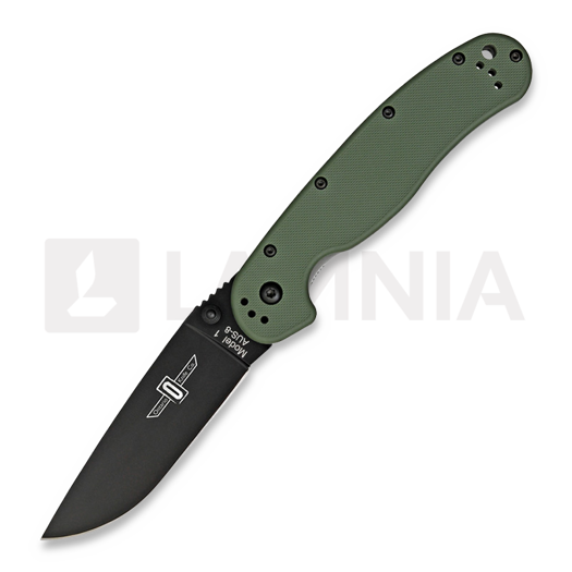 Ontario RAT-1 kääntöveitsi, vihreä/musta 8846OD