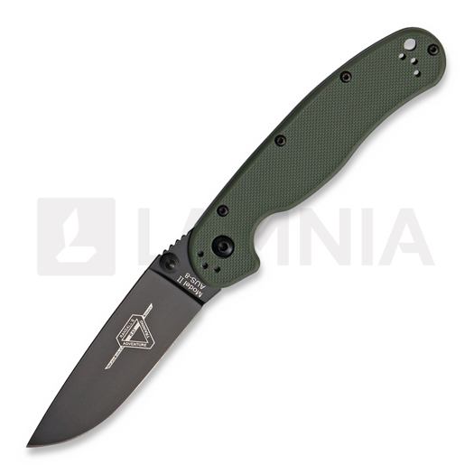 Ontario RAT-2 k&auml;&auml;nt&ouml;veitsi, musta, vihre&auml; 8861OD