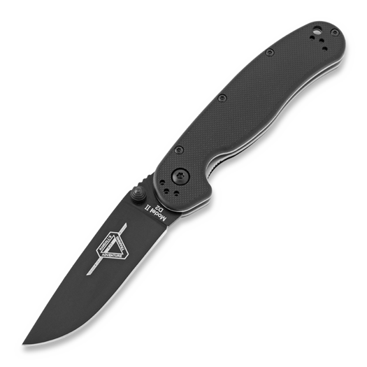 Ontario RAT-2 D2 kääntöveitsi, musta, musta 8830