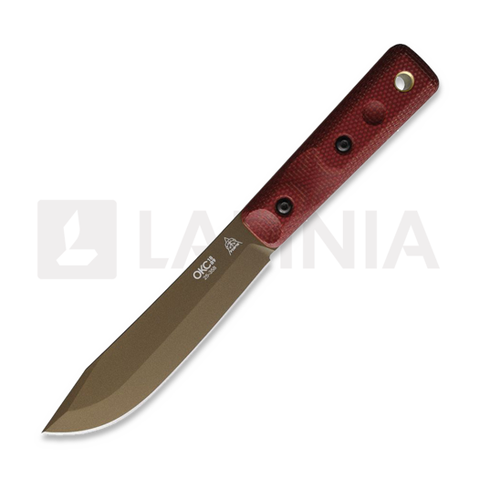 Nôž Ontario XL Hunter Micarta, bronzed, červená 7026