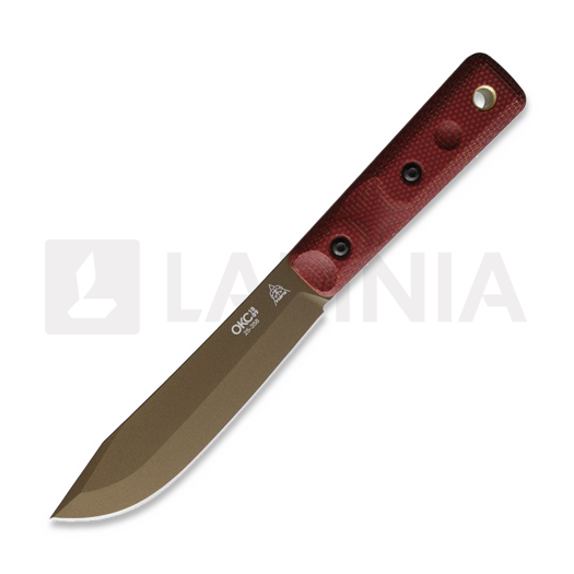 Faca Ontario XL Hunter Micarta, bronzed, vermelho 7026