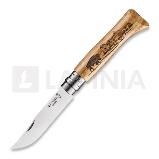 Opinel No 8 Folder Taschenmesser, Bison