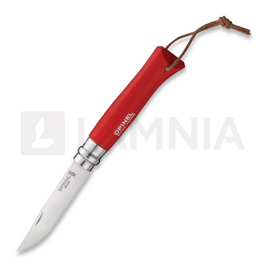 Opinel Trekking Knife No 8 접이식 나이프, 회색, 빨강