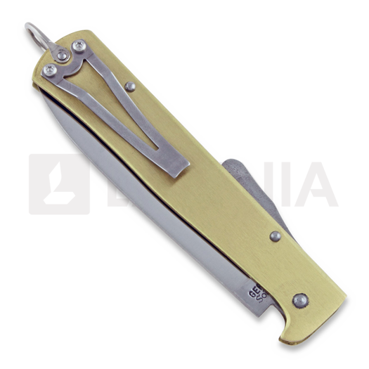 Otter Mercator Clip Carbon folding knife, brass