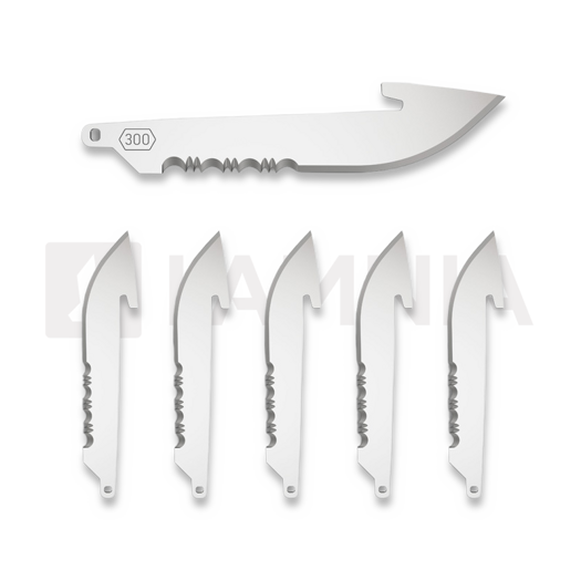 Outdoor Edge Razor VX Replacement Blades Drop Point, dentatura lama, nero