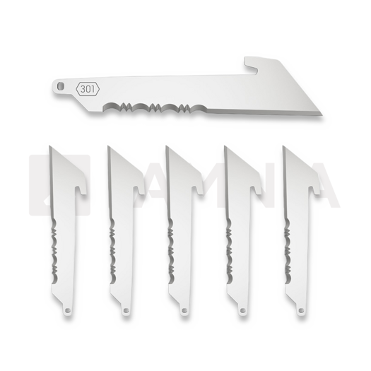 Outdoor Edge Razor VX Replacement Blades Utility, zúbkovaný, čierna