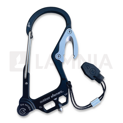 Outdoor Element Fire Escape Carabiner, negru