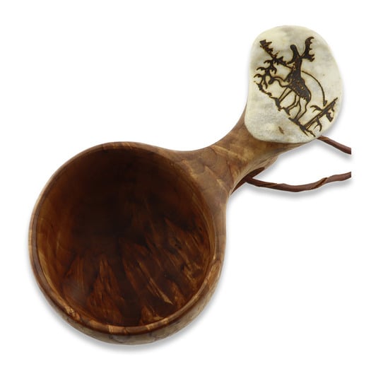 Pahantekijä Pellosta Moose Antler Kuksa, Curly, animals, 1 hole