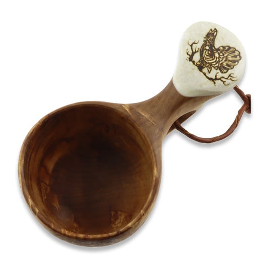 Pahantekij&auml; Pellosta Moose Antler Kuksa, Curly, animals, 1 hole