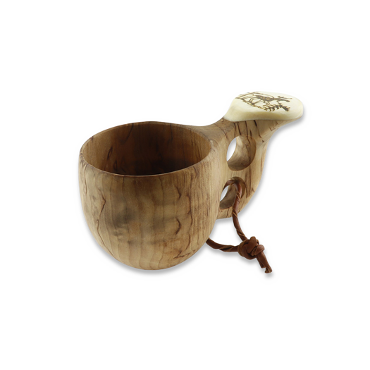 Pahantekijä Pellosta Moose Antler Kuksa, Curly, elk, 2 holes