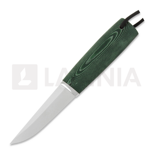 Pekka Tuominen Puukko nož, green micarta