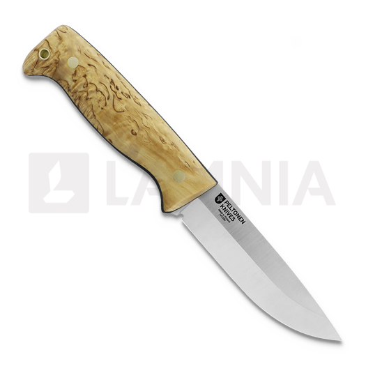 Peltonen Knives M07 Full Tang, curly birch, brown leather sheath