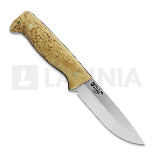 Peltonen Knives M07 Full Tang, curly birch, brown leather sheath