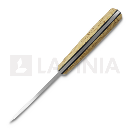 Peltonen Knives M07 Full Tang, curly birch, brown leather sheath