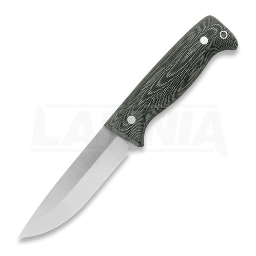 Peltonen Knives M07 Full Tang, green micarta, black leather sheath