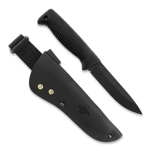 Peltonen Knives Sissipuukko M07, nahkatuppi, musta