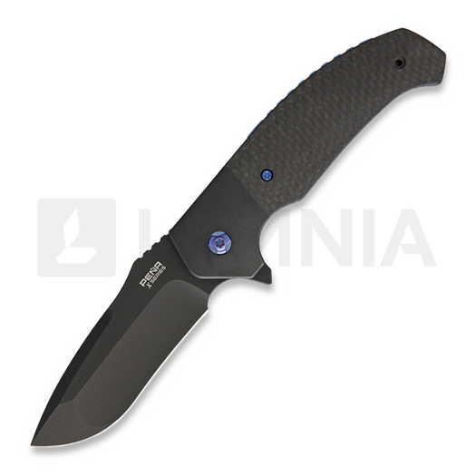 Складной нож Pena Knives Mini Diesel Framelock Carbon Fiber, чёрный