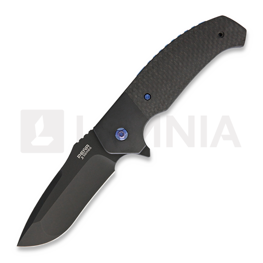 Couteau pliant Pena Knives Mini Diesel Framelock Carbon Fiber, noir
