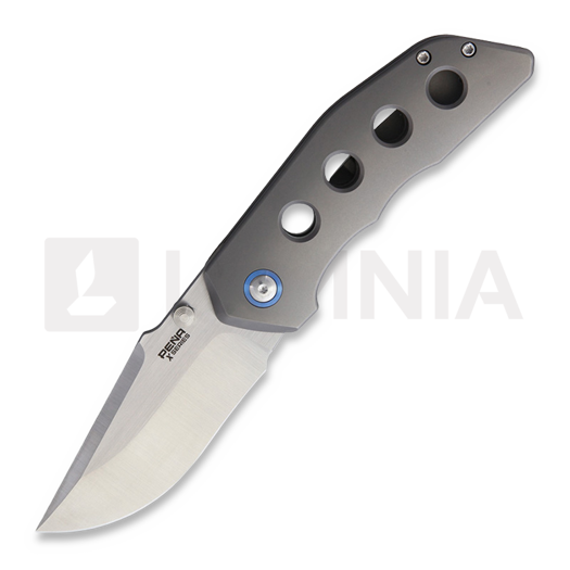 มีดพับ Pena Knives Rhino Blue Titanium w/Stud
