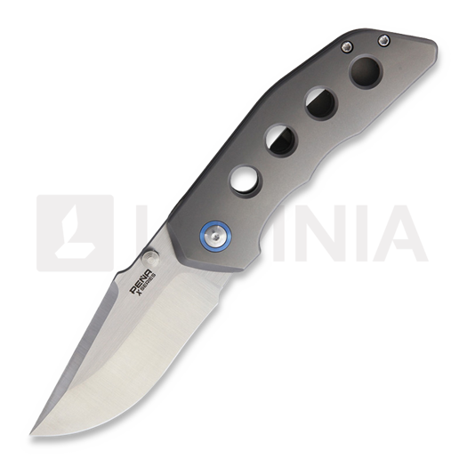 มีดพับ Pena Knives Rhino Blue Titanium w/Stud