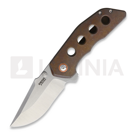 Pena Knives Rhino flipper 折り畳みナイフ, bronze