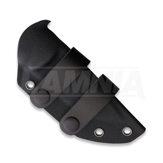 Petrified Fish Beluga - Sanblast - Micarta kniv, brun