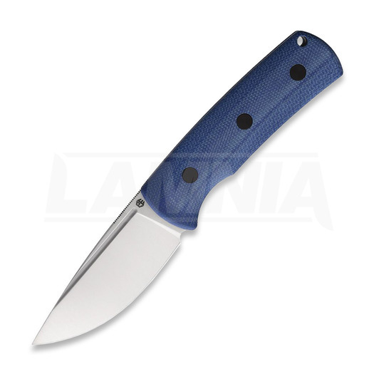 Petrified Fish Beluga - Satin - Micarta knife, blue