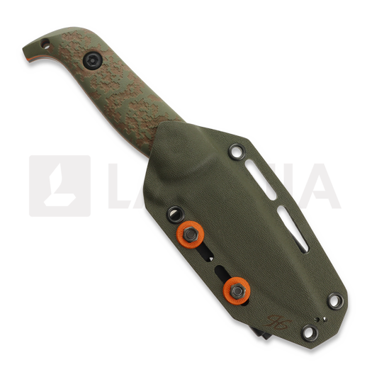 PG Knives Spire, Digi Camo Green G-10, Cerakote
