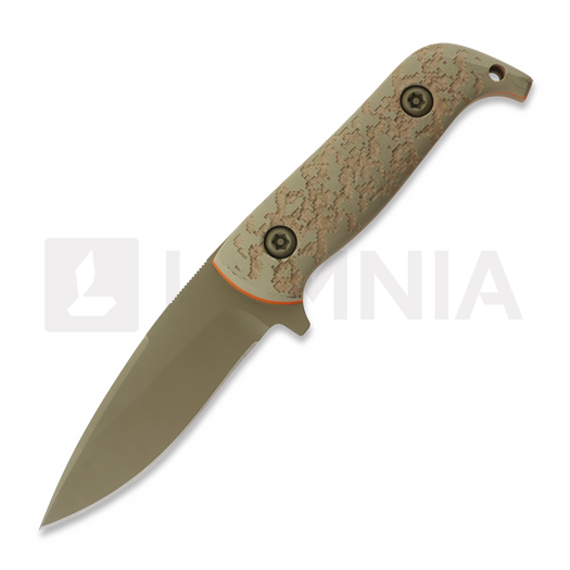 PG Knives Spire, Digi Camo Tan G-10, Cerakote