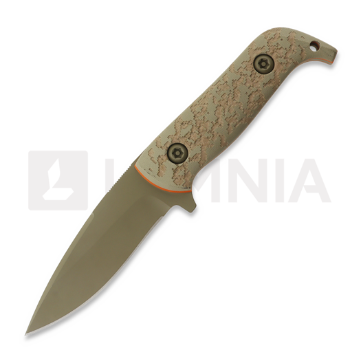PG Knives Spire, Digi Camo Tan G-10, Cerakote