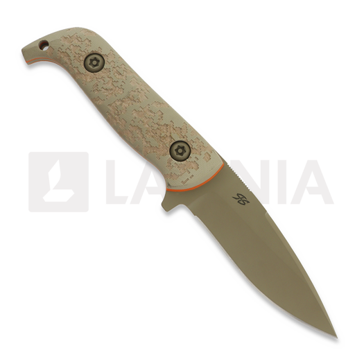 PG Knives Spire, Digi Camo Tan G-10, Cerakote
