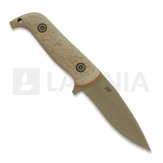 PG Knives Spire, Digi Camo Tan G-10, Cerakote