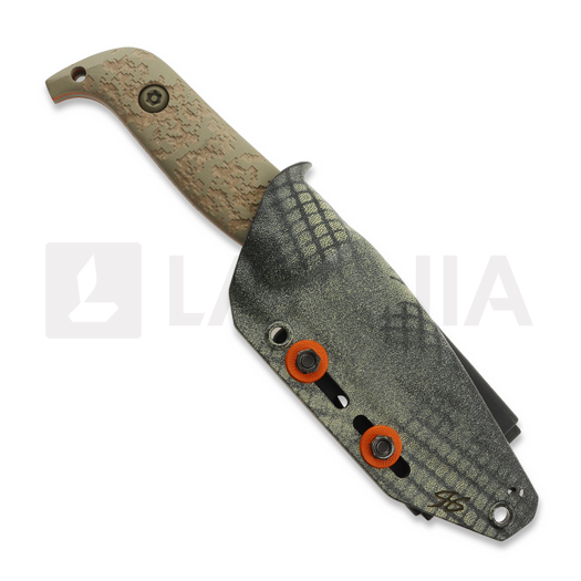 PG Knives Spire, Digi Camo Tan G-10, Cerakote