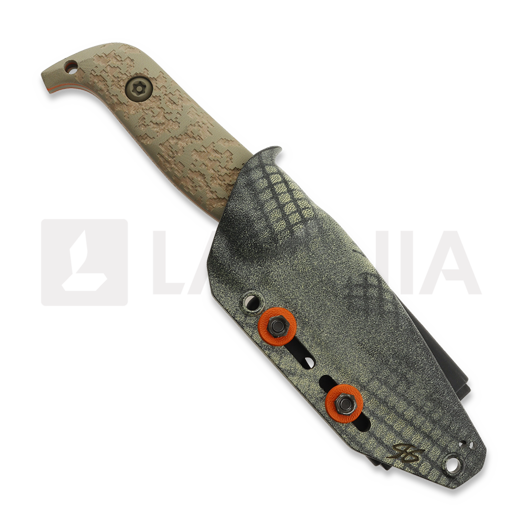 PG Knives Spire, Digi Camo Tan G-10, Cerakote