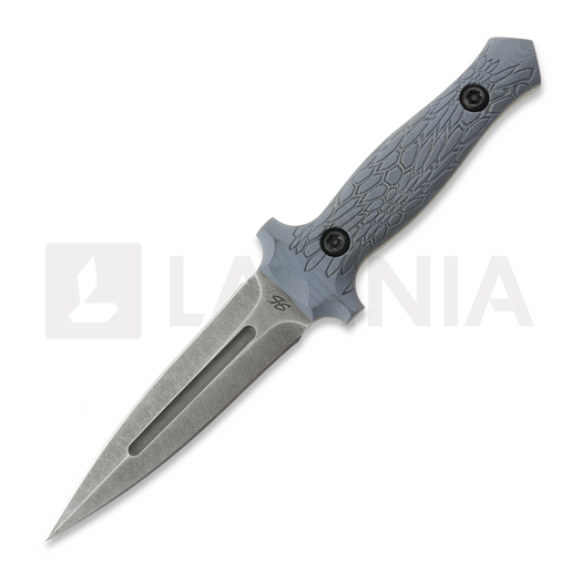 PG Knives Stealth Dagger, Kryptek Blue G-10, Acid Wash