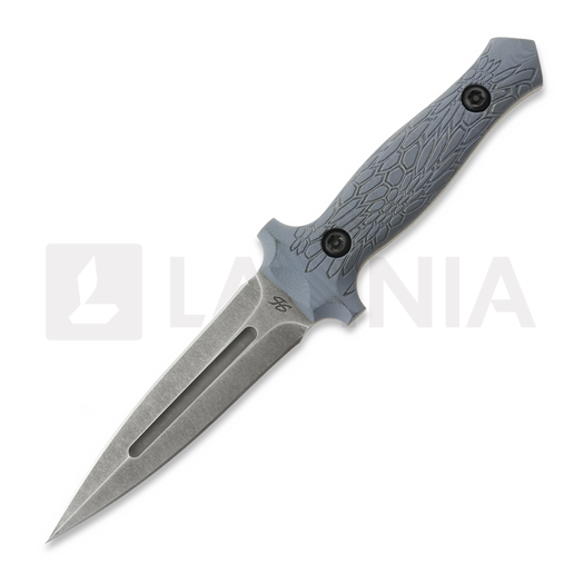 PG Knives Stealth Dagger, Kryptek Blue G-10, Acid Wash